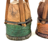 Gorgeous Set of Four Traditional Japanese Deer Hair Brushes from Former Woodblock Printing Studio
