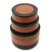 Modernist Japanese Deco Lacquer Stacking Boxes