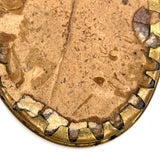 Young Woman in Gold with Butterfly, Verre Eglomise Miniature, c. 1830s