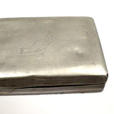 Very Sweet Georgian Silver Snuff Box with Delicately Engraved Hen