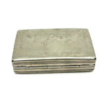 Very Sweet Georgian Silver Snuff Box with Delicately Engraved Hen