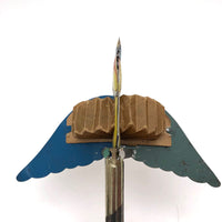 c. 1940s Tin Litho Flapping and Chirping Bird Squeeze Toy