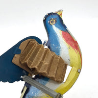 c. 1940s Tin Litho Flapping and Chirping Bird Squeeze Toy