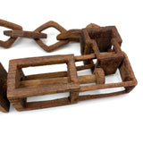 Unusual, Architectural, 25 Inch Long Hanging Whimsy Chain with Moving Parts