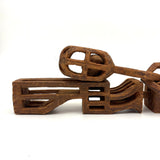 Unusual, Architectural, 25 Inch Long Hanging Whimsy Chain with Moving Parts