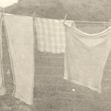 Boy with Laundry on the Line, Barely There, Very Lovely Old Real Photo Postcard