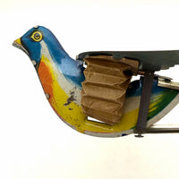 c. 1940s Tin Litho Flapping and Chirping Bird Squeeze Toy