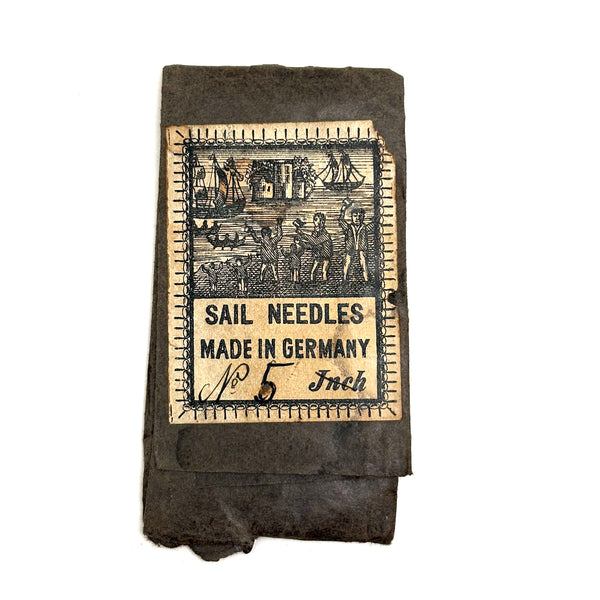 Scarce Set of Early-Mid 19th Century German Sail Needles with Wonderful Engraved Label