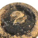 Satisfying Antique 2 lb Iron Weight in Gold Paint