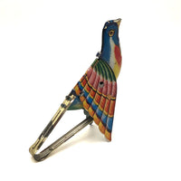 c. 1940s Tin Litho Flapping and Chirping Bird Squeeze Toy