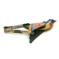 c. 1940s Tin Litho Flapping and Chirping Bird Squeeze Toy