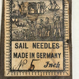 Scarce Set of Early-Mid 19th Century German Sail Needles with Wonderful Engraved Label
