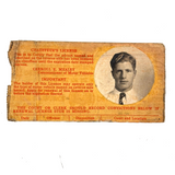 Charles Ainsworth Chauffeur Liscence, Halesito NY, 1941