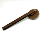 Best Old Painted Face on Post with Excellent Patina and Unknown Function (Carnival?)