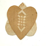 Nettie's Momentos: c. 1830s Marbled Paper Heart and Hair Braid in Book Shaped Mirrored Box