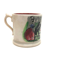 Grace Before Meat, c. 1830s Satirical Staffordshire Transferware Child's Mug