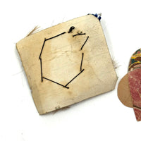 Nettie's Momentos: c. 1830s Marbled Paper Heart and Hair Braid in Book Shaped Mirrored Box