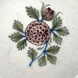Lovely 18th Century Hand-painted Delftware Plate with Flower and Bud