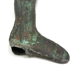 Lone Leg (Like an Ex Voto) Evocative Antique Copper Weathervane Fragment with Gorgeous Verdigris