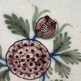 Lovely 18th Century Hand-painted Delftware Plate with Flower and Bud