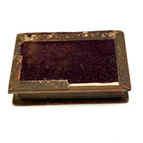 Nettie's Momentos: c. 1830s Marbled Paper Heart and Hair Braid in Book Shaped Mirrored Box