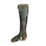 Lone Leg (Like an Ex Voto) Evocative Antique Copper Weathervane Fragment with Gorgeous Verdigris