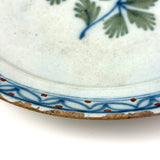 Lovely 18th Century Hand-painted Delftware Plate with Flower and Bud