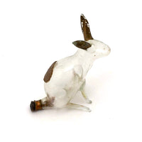 Antique Gilded Blown Glass Rabbit Perfume Bottle