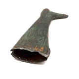 Lone Leg (Like an Ex Voto) Evocative Antique Copper Weathervane Fragment with Gorgeous Verdigris