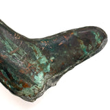 Lone Leg (Like an Ex Voto) Evocative Antique Copper Weathervane Fragment with Gorgeous Verdigris