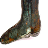 Lone Leg (Like an Ex Voto) Evocative Antique Copper Weathervane Fragment with Gorgeous Verdigris