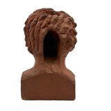 Brick Woman, Holes in Head, Powerful and Unusual Brick Maker's Folk Art End of Day Bust