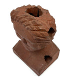 Brick Woman, Holes in Head, Powerful and Unusual Brick Maker's Folk Art End of Day Bust
