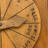 Charming Old Handmade Baseball Game Spinner