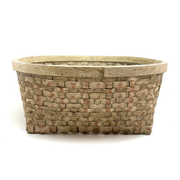 Gorgeous Large c. 1900 American Splint Basket in Best Old Paint (Inside and Out)