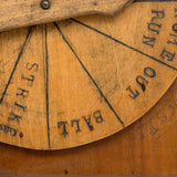 Charming Old Handmade Baseball Game Spinner