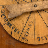 Charming Old Handmade Baseball Game Spinner