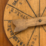 Charming Old Handmade Baseball Game Spinner