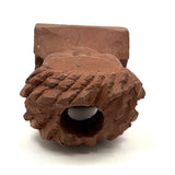 Brick Woman, Holes in Head, Powerful and Unusual Brick Maker's Folk Art End of Day Bust