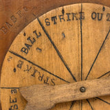 Charming Old Handmade Baseball Game Spinner