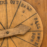 Charming Old Handmade Baseball Game Spinner