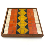 Early Set of 81 Color Cubes with Best Paint in Homemade Wood Framed Box