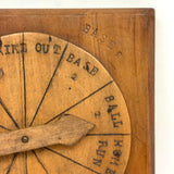 Charming Old Handmade Baseball Game Spinner