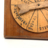 Charming Old Handmade Baseball Game Spinner