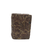 Set of Three Old Folk Art Carved Books, One Stone + Two Wood