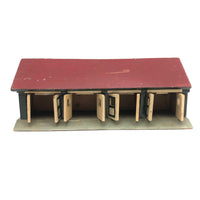 Wonderful Double Sided Folk Art Model Stables with Opening Doors