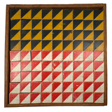 Early Set of 81 Color Cubes with Best Paint in Homemade Wood Framed Box