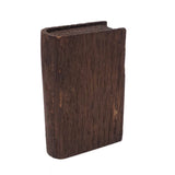 Set of Three Old Folk Art Carved Books, One Stone + Two Wood