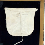 Tender and Minimalistically Satisfying Hand-quilted Baby Bib, Framed as Found