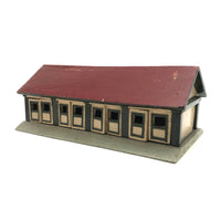 Wonderful Double Sided Folk Art Model Stables with Opening Doors
